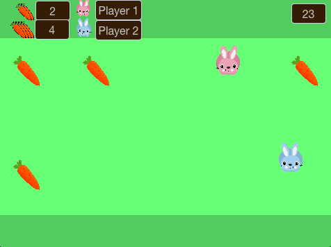 Rabbit Race game play screen shot