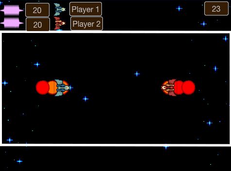 Space Duel game play screen shot